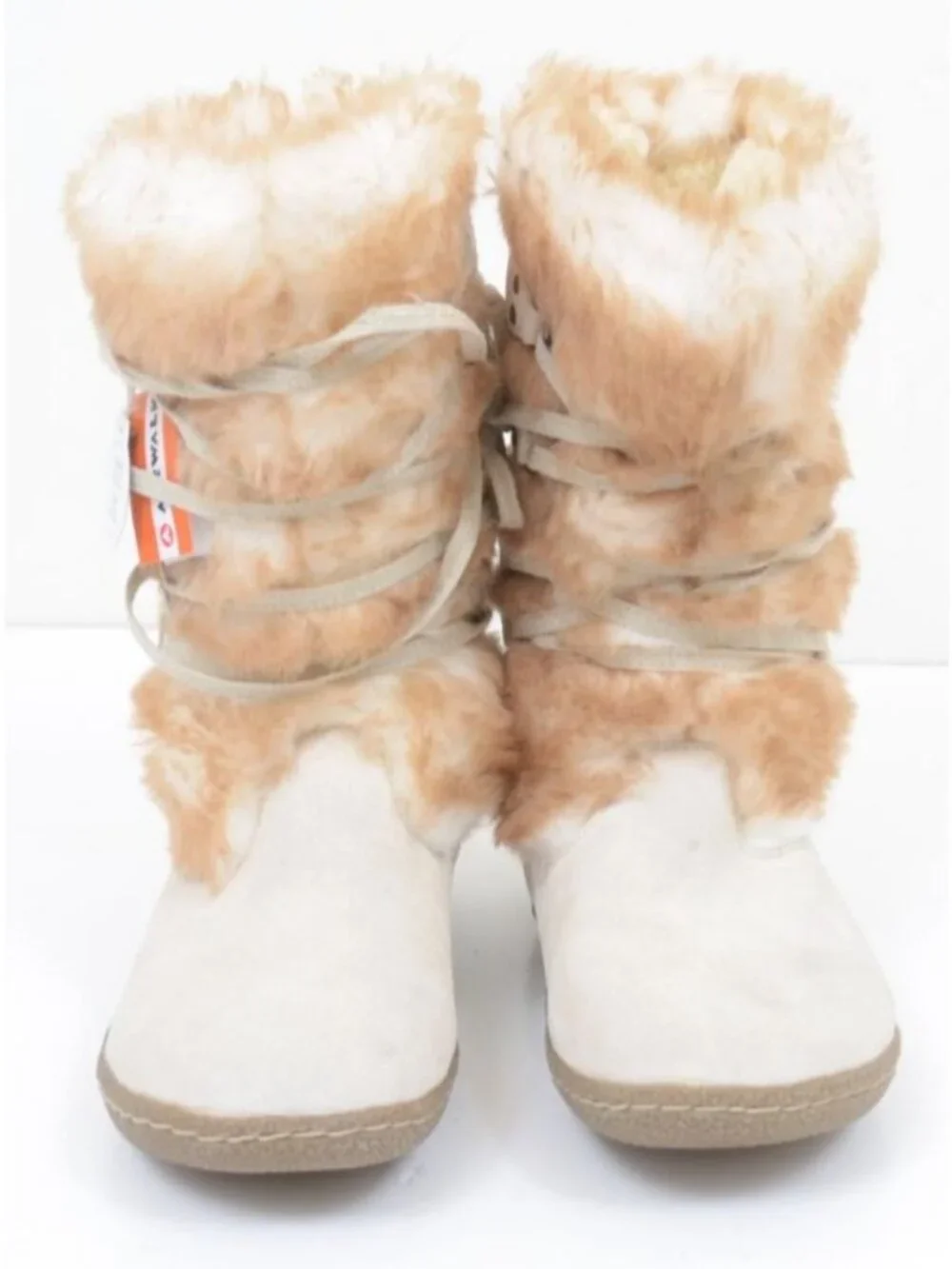 NWT Airwalk Big Kids 4 Leather Suede Shearling Fur Vegan Winter Boots Bootie